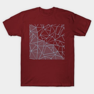 Abstraction Half and Half Blue T-Shirt